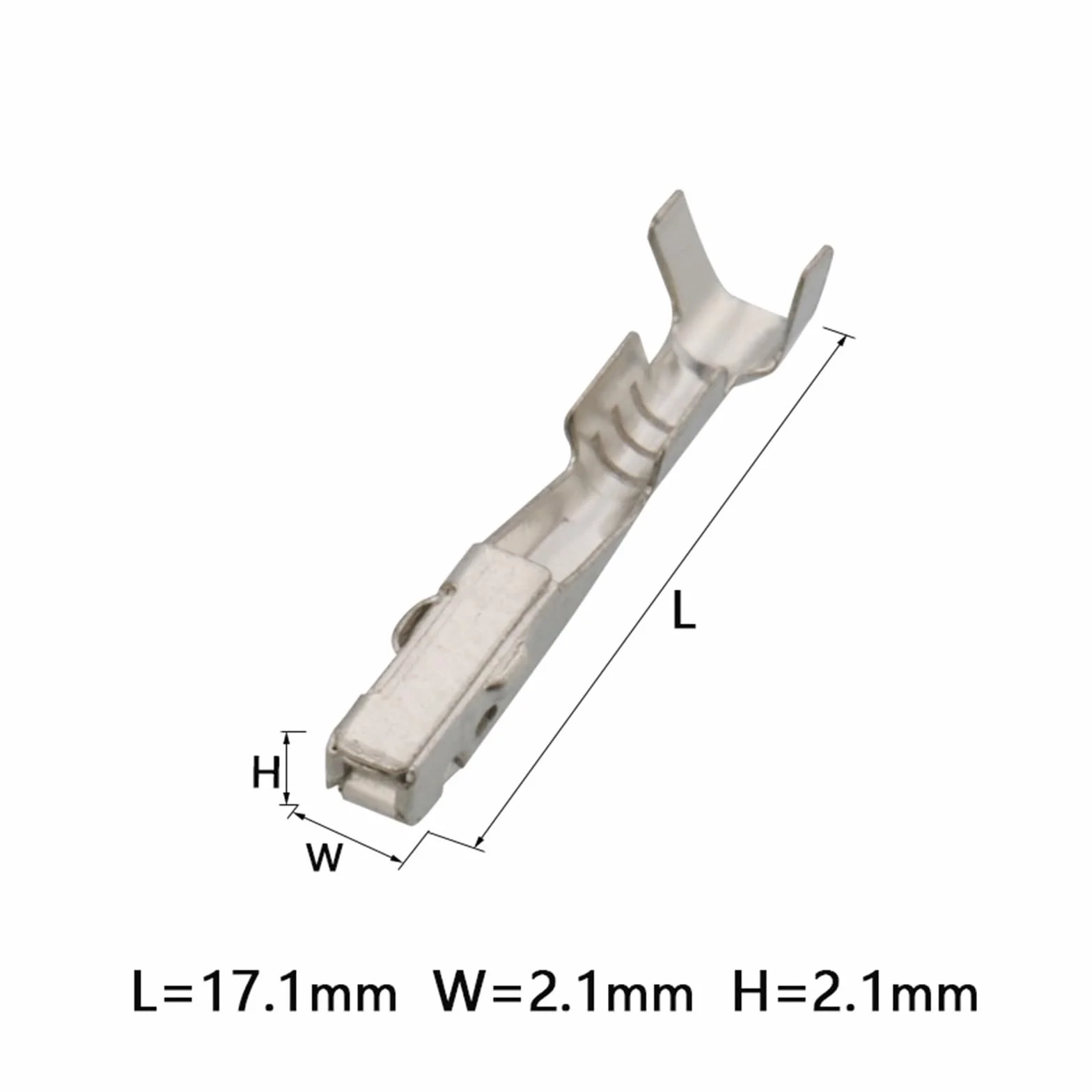 20/50/100/200/500 PCS Brass Tinned Crimping Terminal Loose Splice Pins Wiring Connector DJ613-G1×0.6A/8100-3177(Male Female,50 PCS)