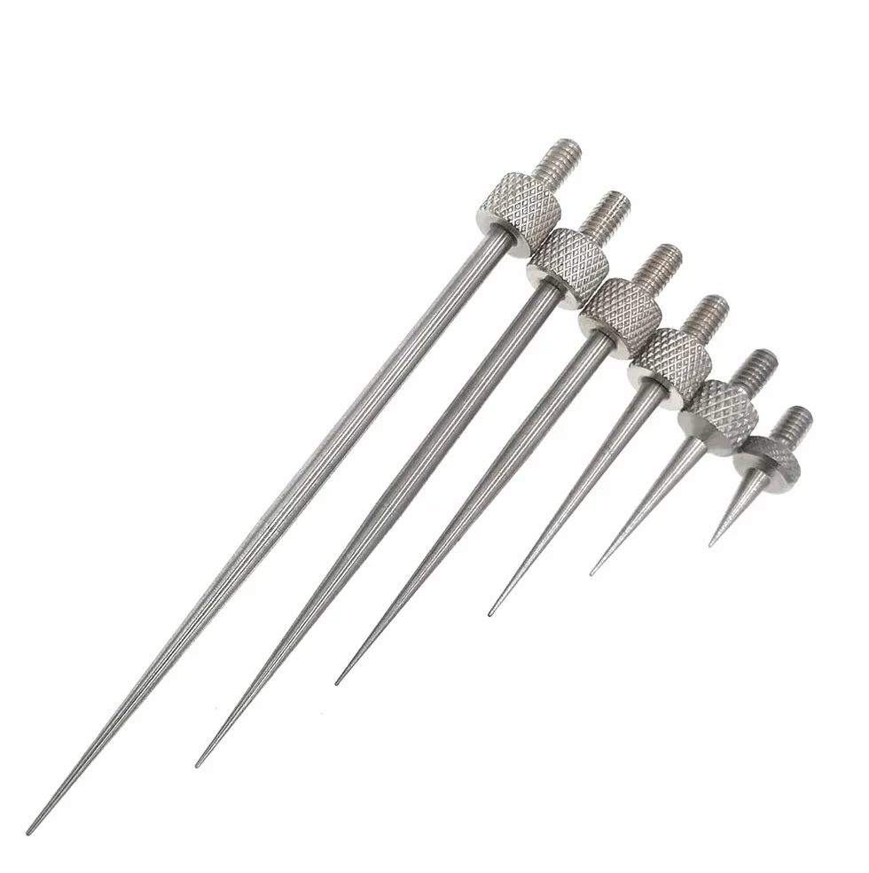 SUXING Tastatori per comparatori, Tasti con filetto M2.5, Lunghezza 7/13/22/30/40/50mm, R0.15 mm，Puntalino a spillo