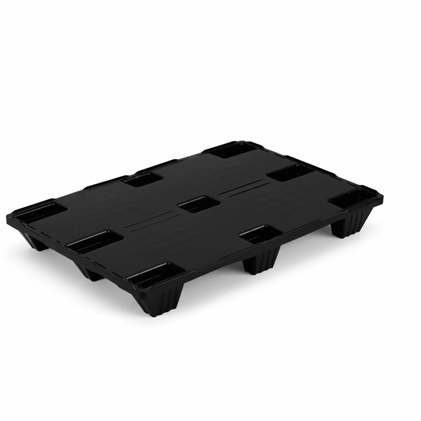 IMJ-Global - Pallet in Plastica HDPE, Bancali Plastica 120x80 Impilabile con 9 Piedini, Ogni Bancale Possiede la Certificazione Alimentare ed ha una Portata Massima di 2500kg (1 Bancale)