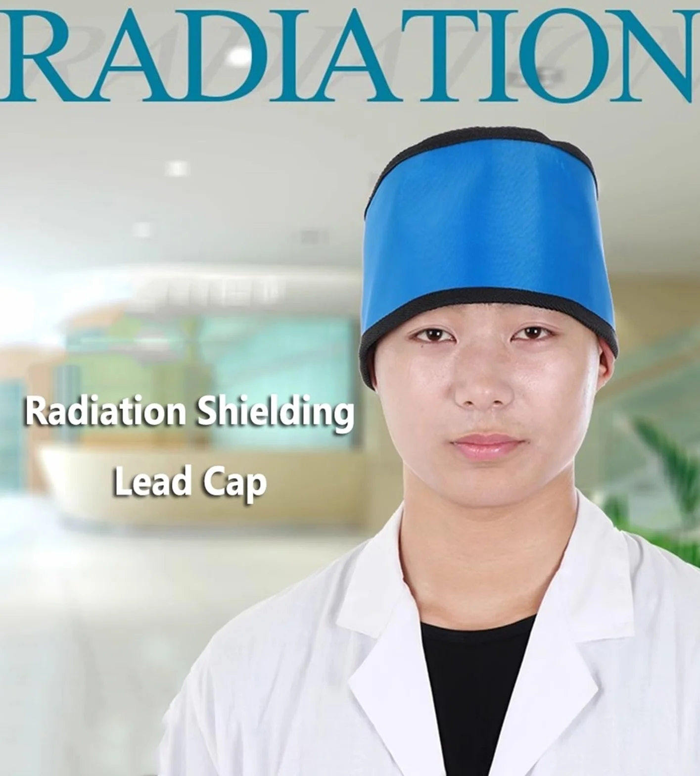 Berretto Protettivo per Raggi X, Cappello Protettivo per Raggi X con schermatura Contro Le Radiazioni, Cappello Protettivo per Raggi X TC MRI Neutro per Adulti (Color : Blue, Size : 0.5 m