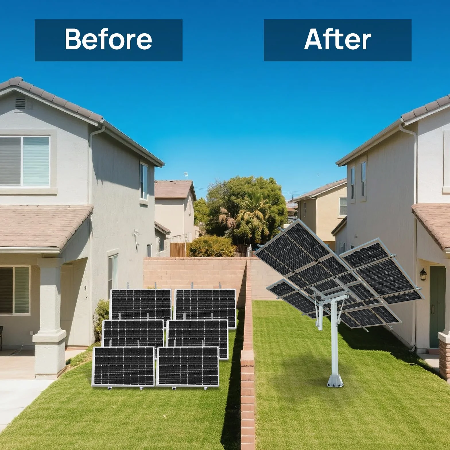 ECO-WORTHY Supporto Pannello Solare a Due Assi con Tracciamento, Controller Tracker per Pannelli Solari