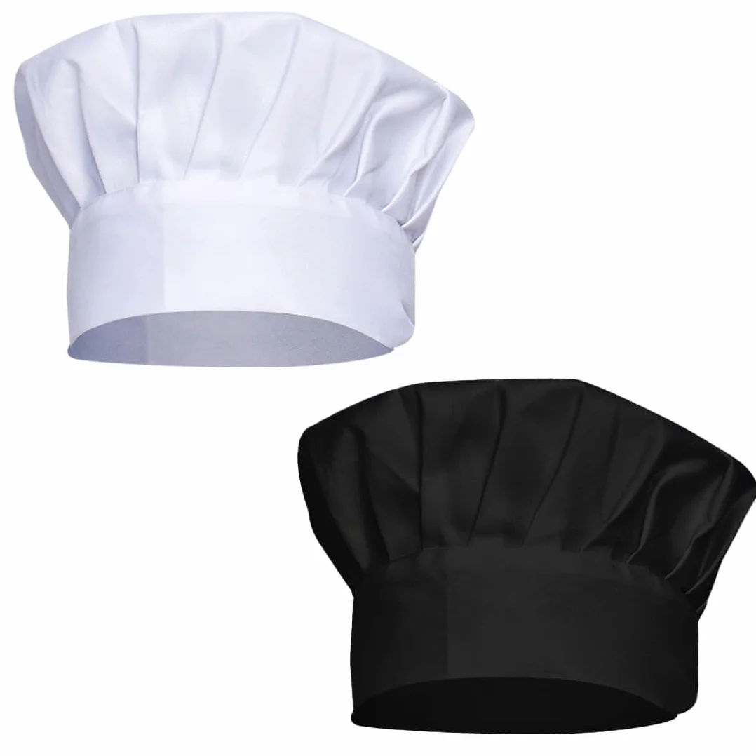Cappello Cucina Chef Cuffia 2 Pezzi Morbidi Lavabili