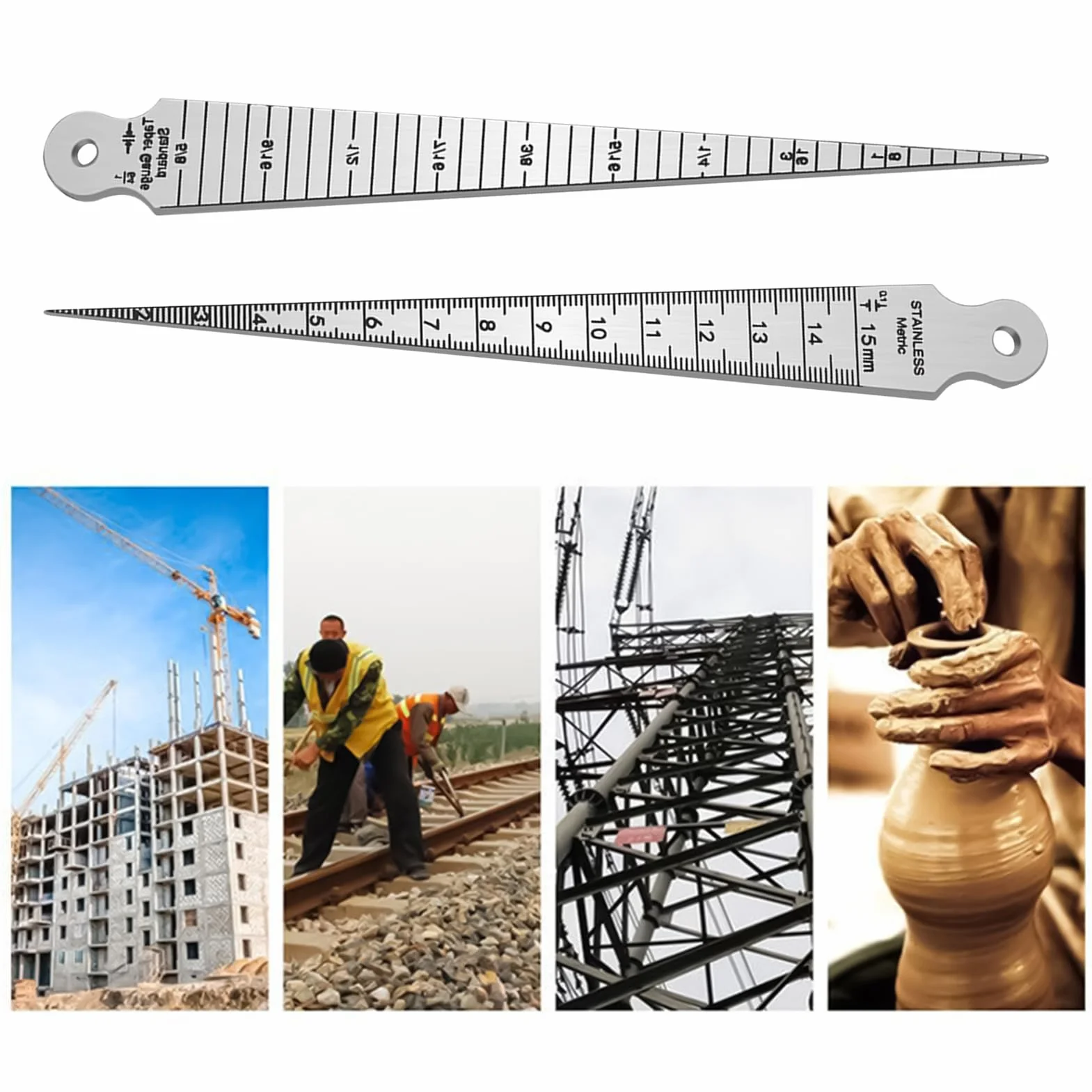 Calibro per fori in acciaio inossidabile con scale, set di misura precisione