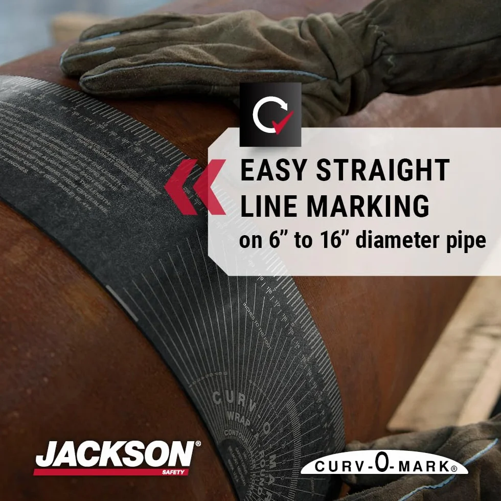 Jackson Safety Righello Curv-O-Mark Wrap-A-Round XX-grande nero diametro tubo 6-16 cali