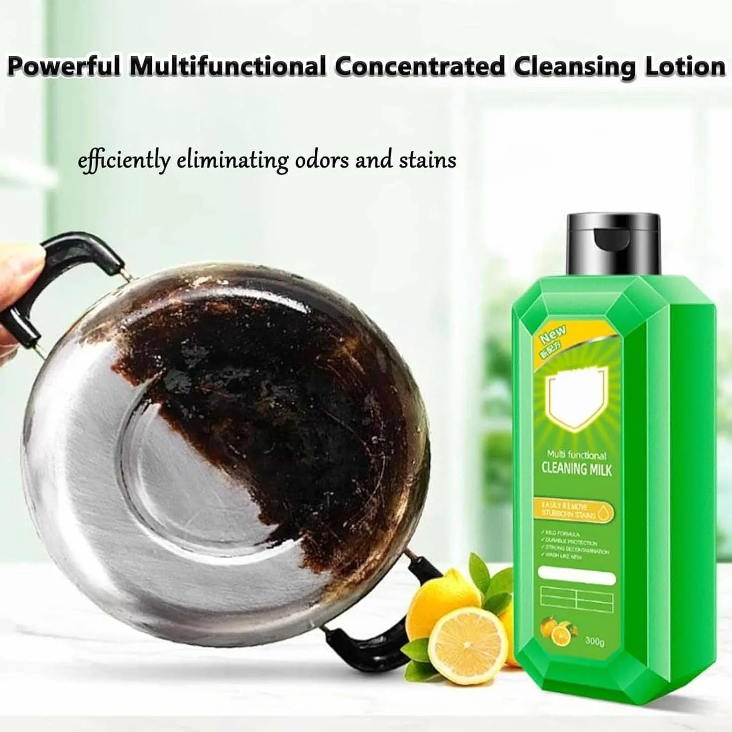 2Pcs Cleaning Milk House Cleaner,Powerful Multifunctional Concentrated Cleansing Lotion, Effectively Remove Stains And Dirt On Various Surfaces, For Household Kitchen