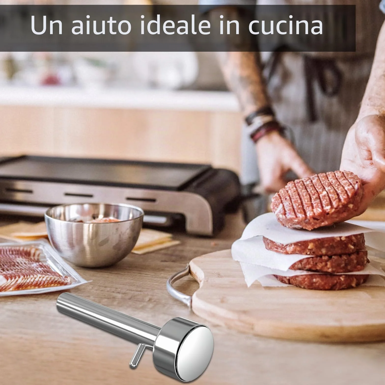 Falafel Portionierer, Pala Maker Scoop, non adesivo, Baller Tool, Former per deliziose palline di falafel e polpette di carne e utensili da cucina