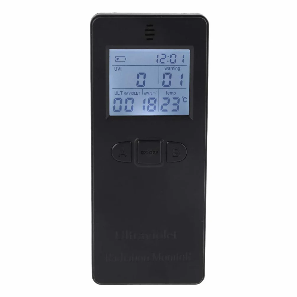 Rilevatore di Radiazioni ultraviolette UV UVI Meter Radiometer Tester con termometro