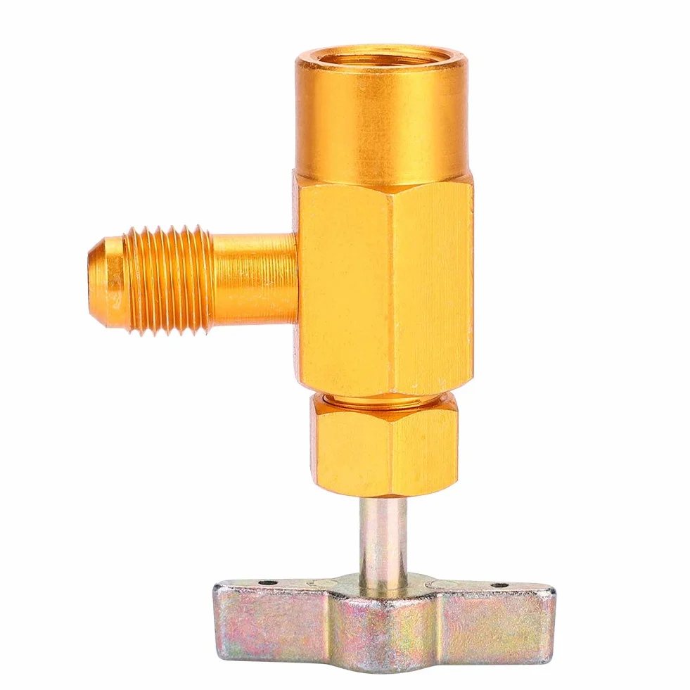 Rubinetto bombola autosigillante, erogazione bombola per rubinetto refrigerante R-134a R-134 AC Attrezzo valvola filettatura Acme 1/2 ", per collettore condizionatore