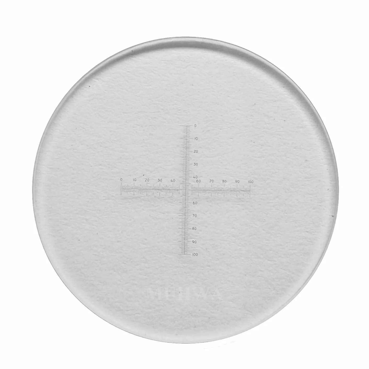Micrometro Oculare a Croce 0,1 mm per Microscopio, Tipo C7, Diametro 24 mm, Vetro Ottico, per Calibrazione e Misurazione Bidimensionale, da Laboratorio