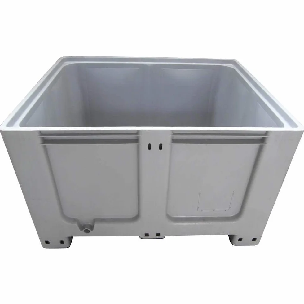Cassa pallet in plastica (HDPE) 4 piedi, Mis. 1200 L x 1000 P x 760 H mm, portata 450 Kg, volume 610 Lt