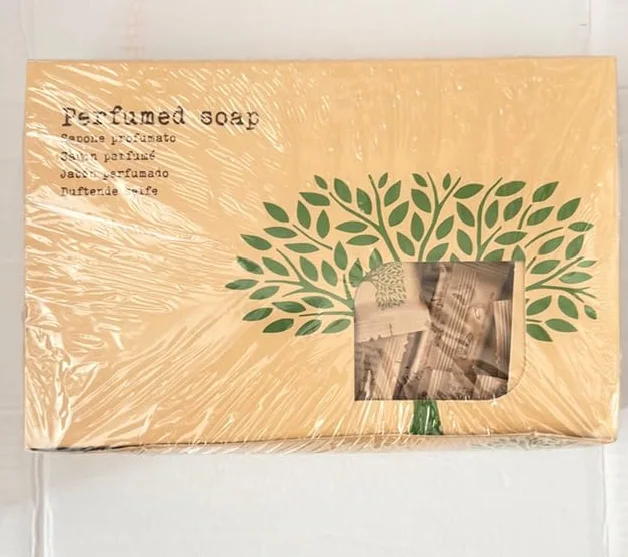 Saponetta profumata flow pack Confezione 150 pezzi 10 grammi Linea Cortesia Hotel Natura carta Bio